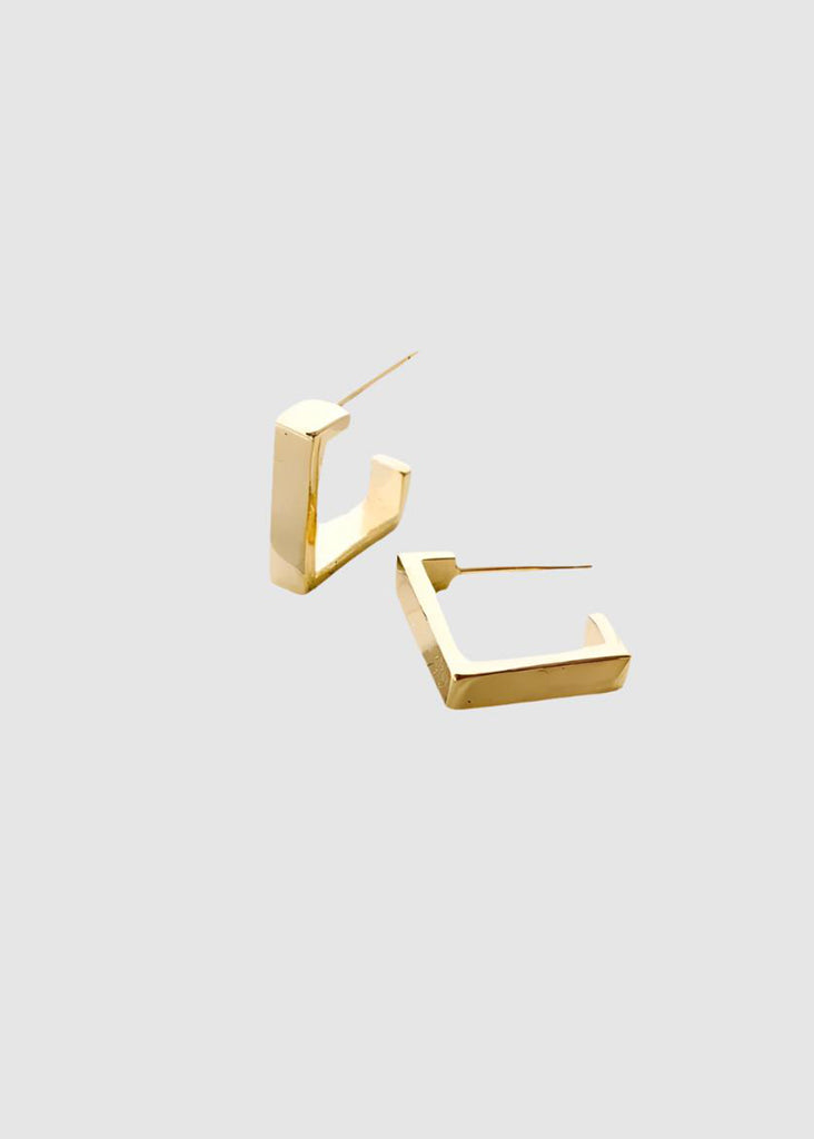 SQUARE EARRINGS GOLD